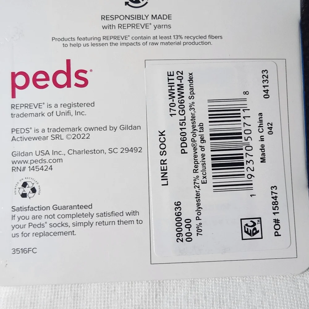 Peds No Show Liner Socks